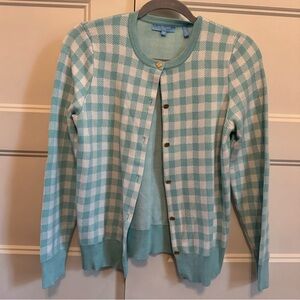Draper James gingham cardigan sweater